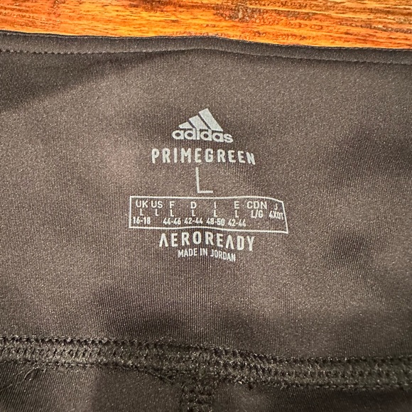 Adidas AEROREADY Prime Green High-Waisted Women's Logo Leggings Size L - Picture 7 of 10
